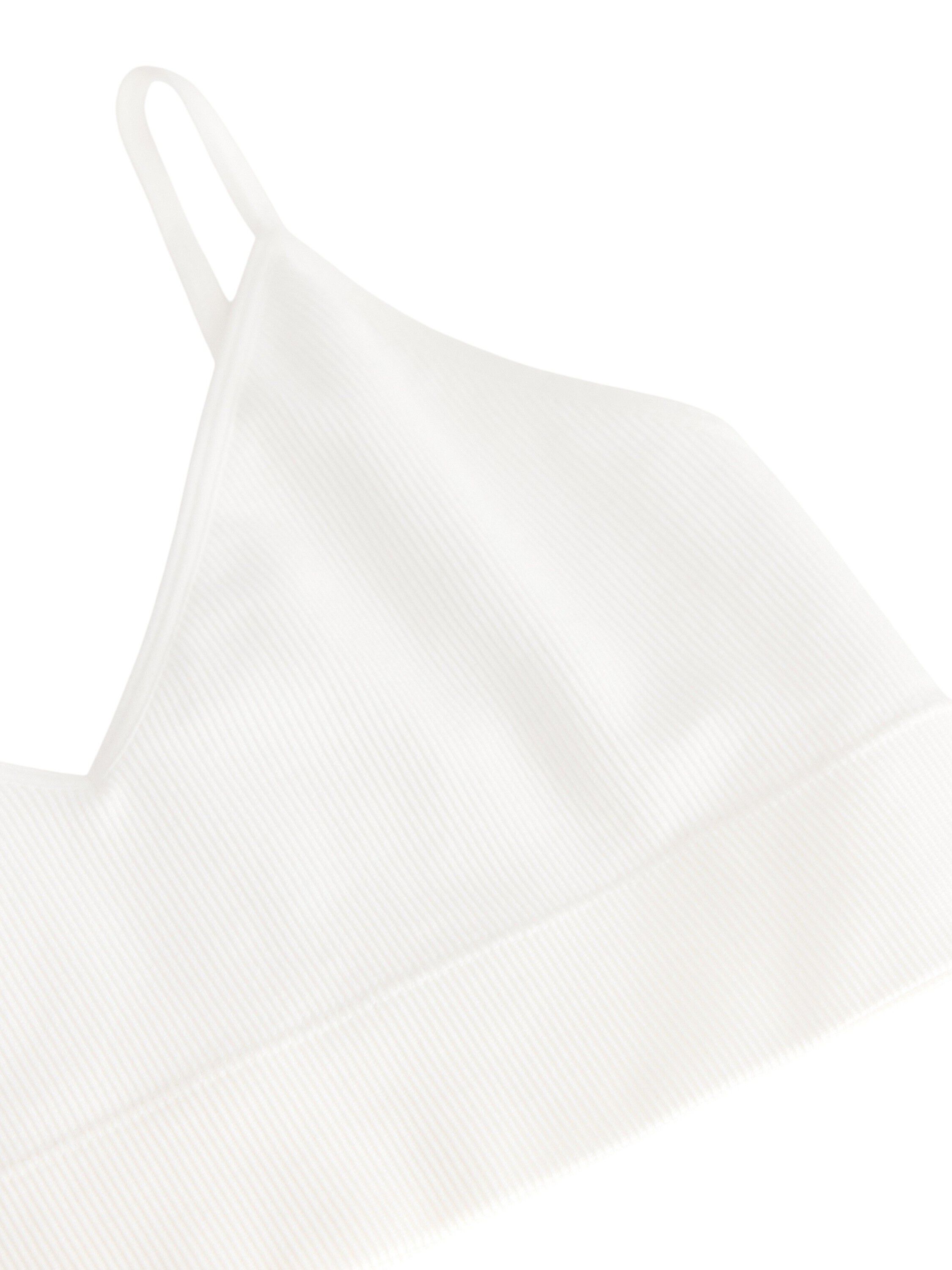 Myk ribbet bh uten s&oslash;mmer med v-ringning