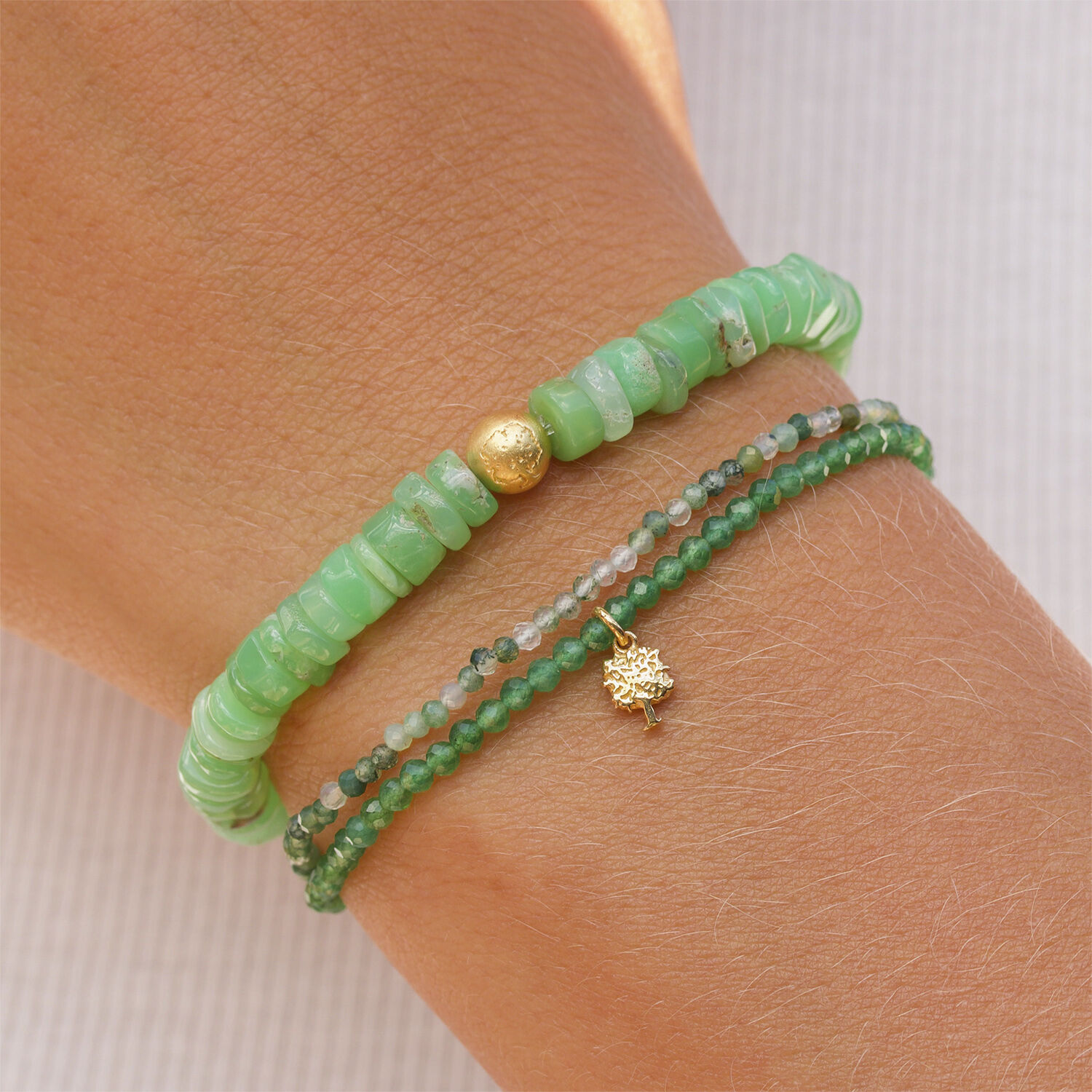 Tree of Life Crystal wrap Pearl bracelet