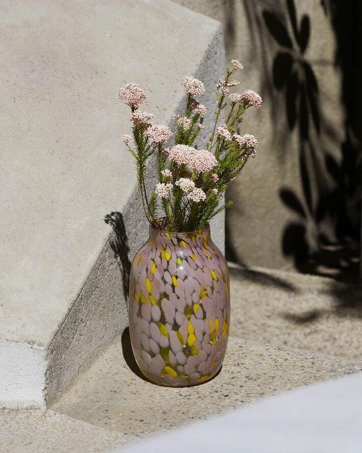 Splash Vase Round-Large-Light pink