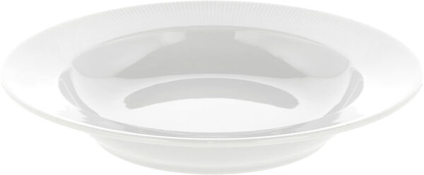 Tallerken dyp med fane Eventail 22 cm Hvit