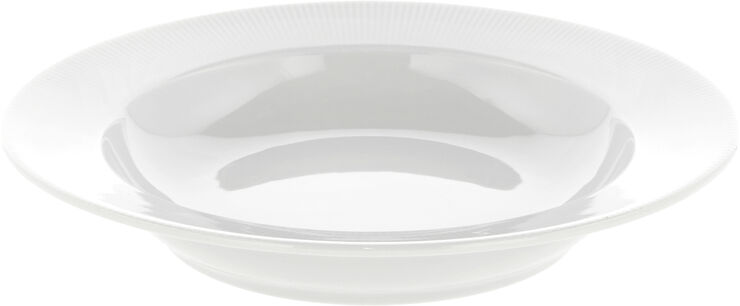 Tallerken dyp med fane Eventail 22 cm Hvit