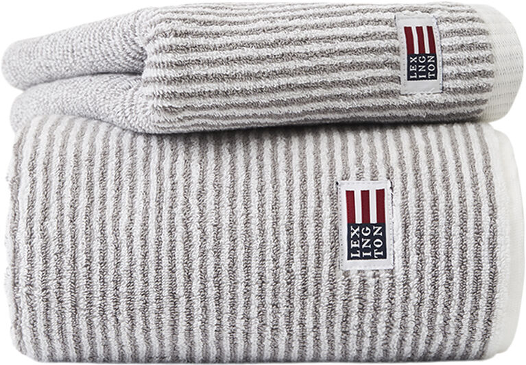 Original Towel White/Gray Striped