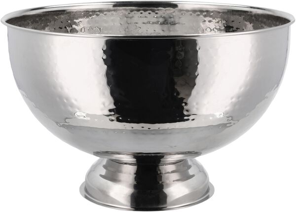 Champagnekjøler 38 cm Hamret blank stål