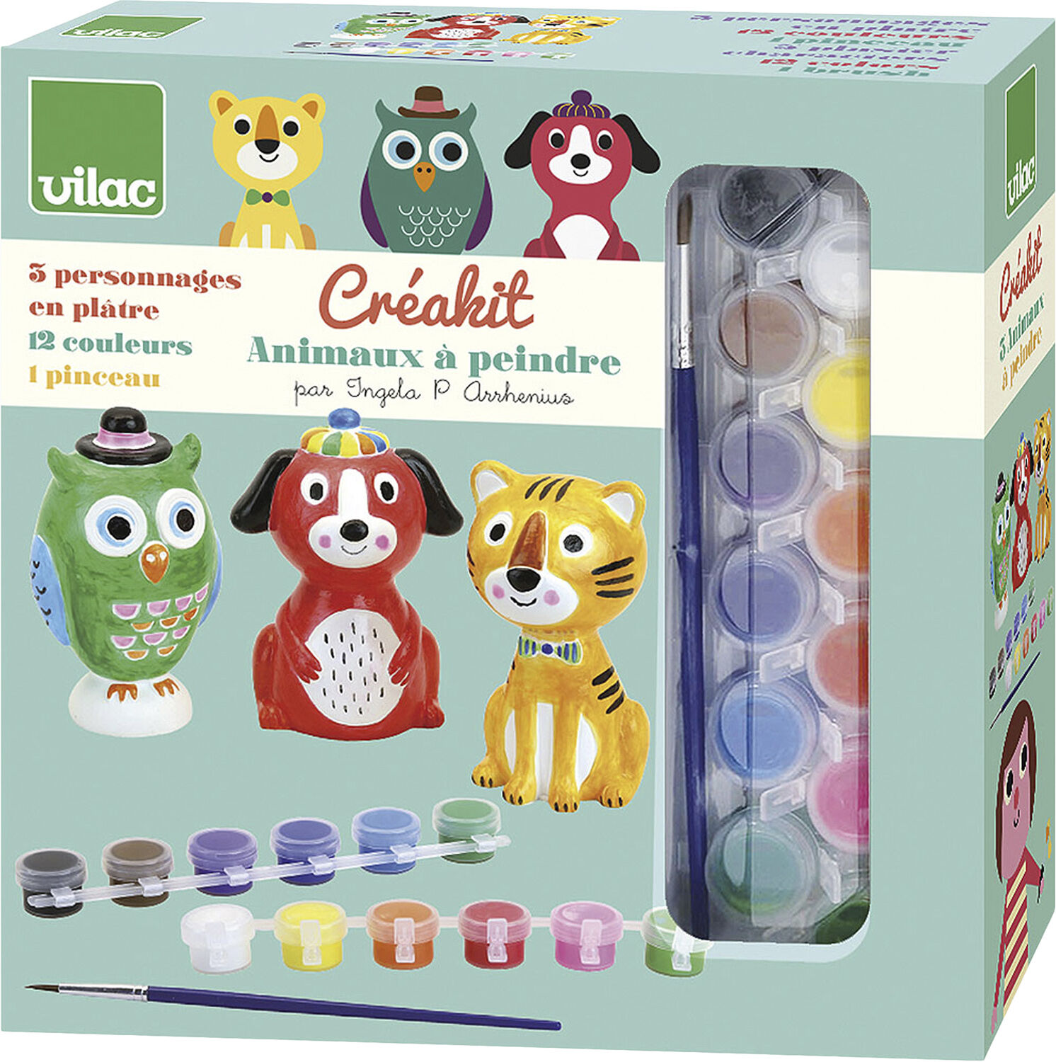 Vilac - Gipsfigurer - Mal dyrene