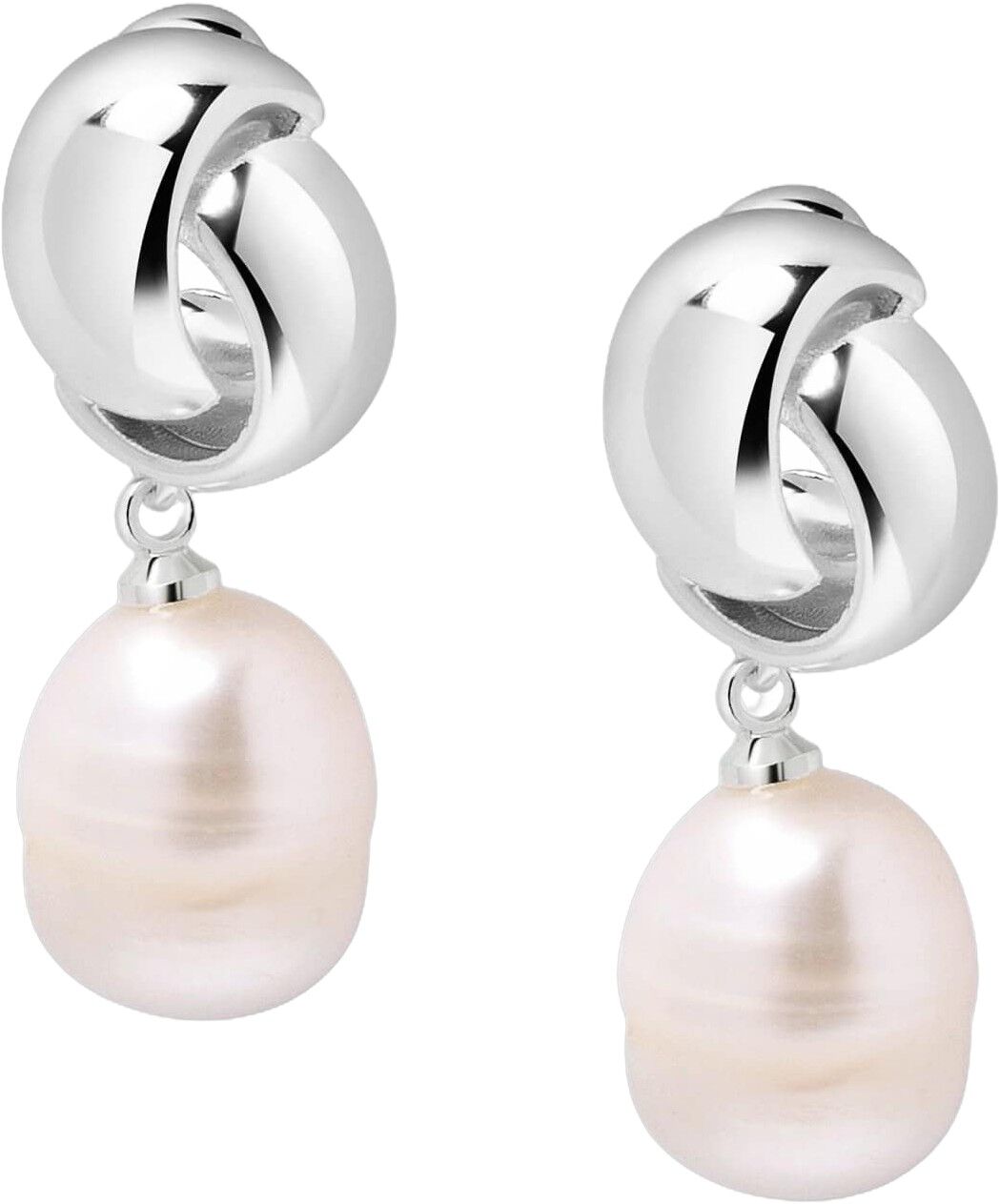 Pearl Drop Earrings in Silver