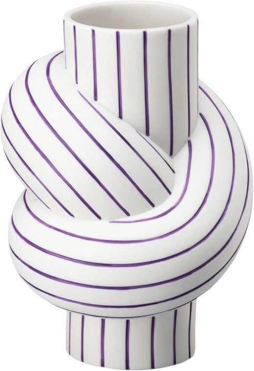 Vase 12cm, Plum, Node Stripes