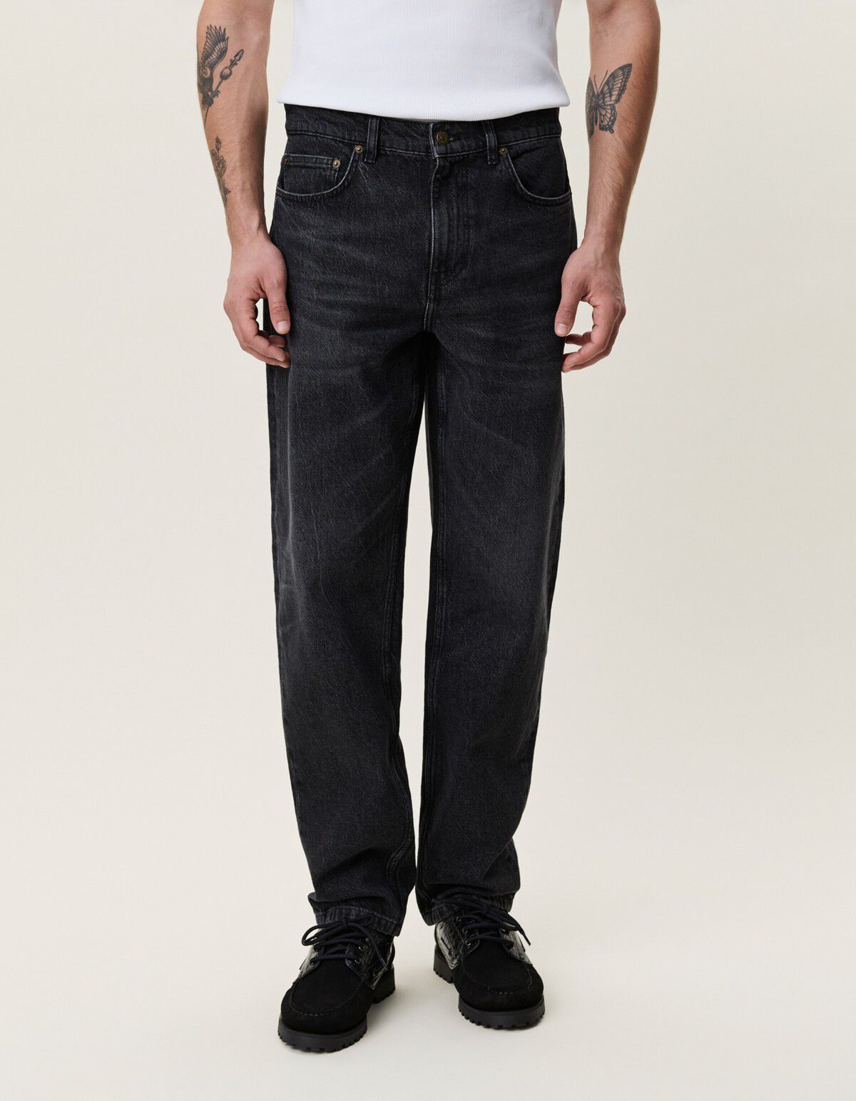 Ryder Black Washed Denim Jeans