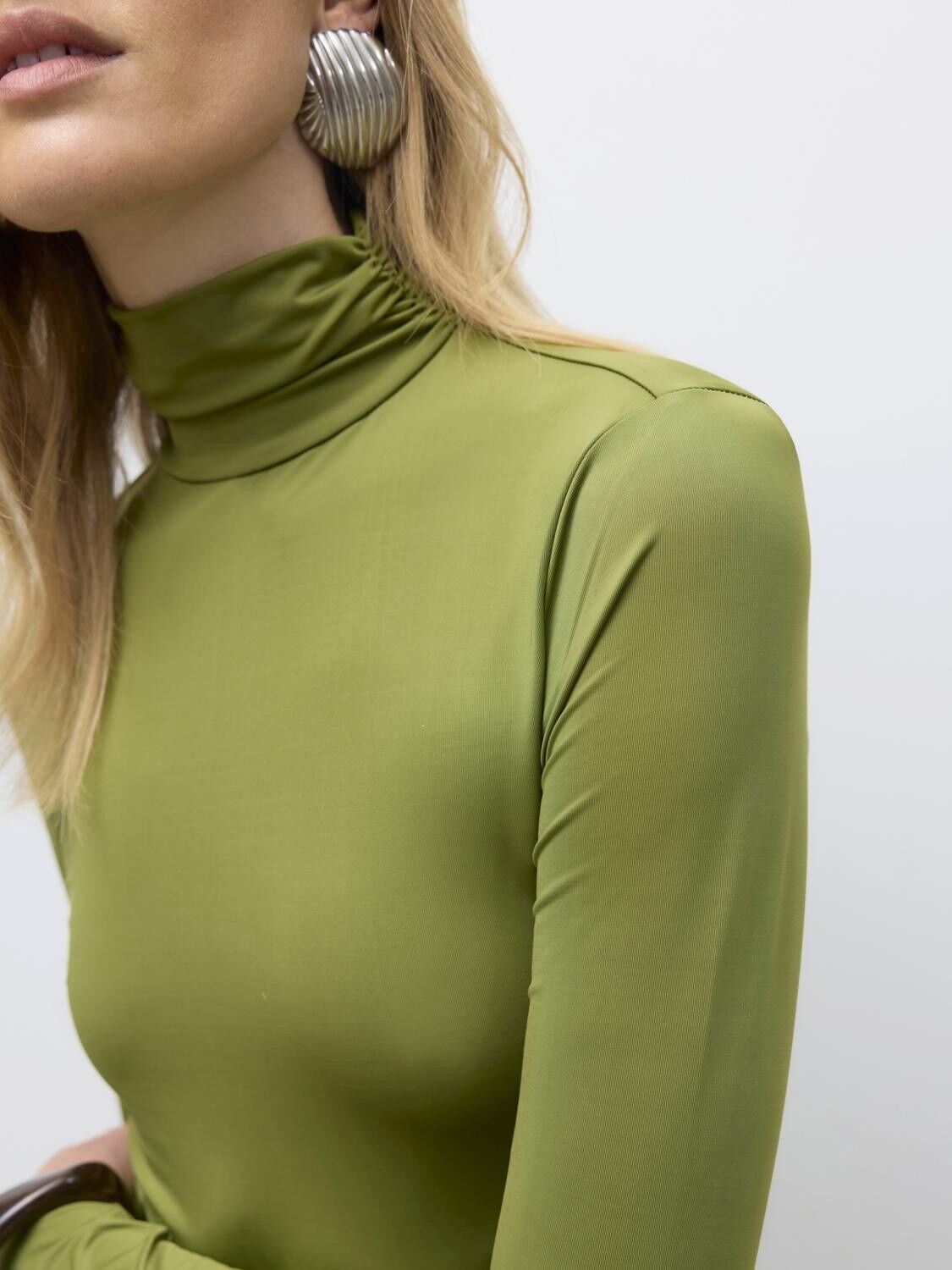 AWUDITA LS HIGH NECK ANKLE DRESS