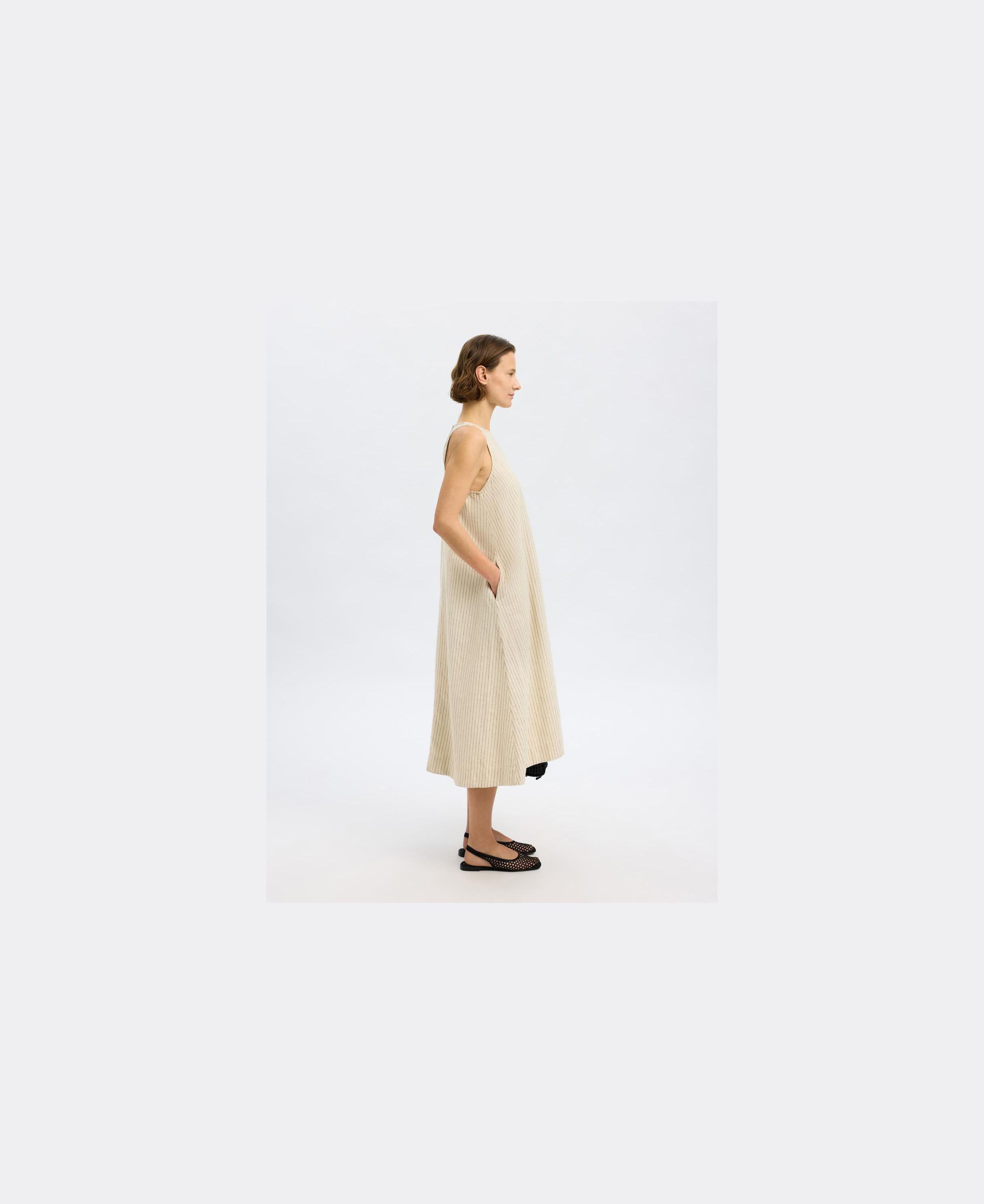 SLFJOHANNE SL STRIPED MIDI DRESS B