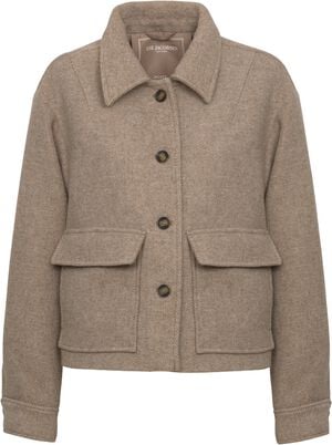 Short buttoned Jacket with Patched