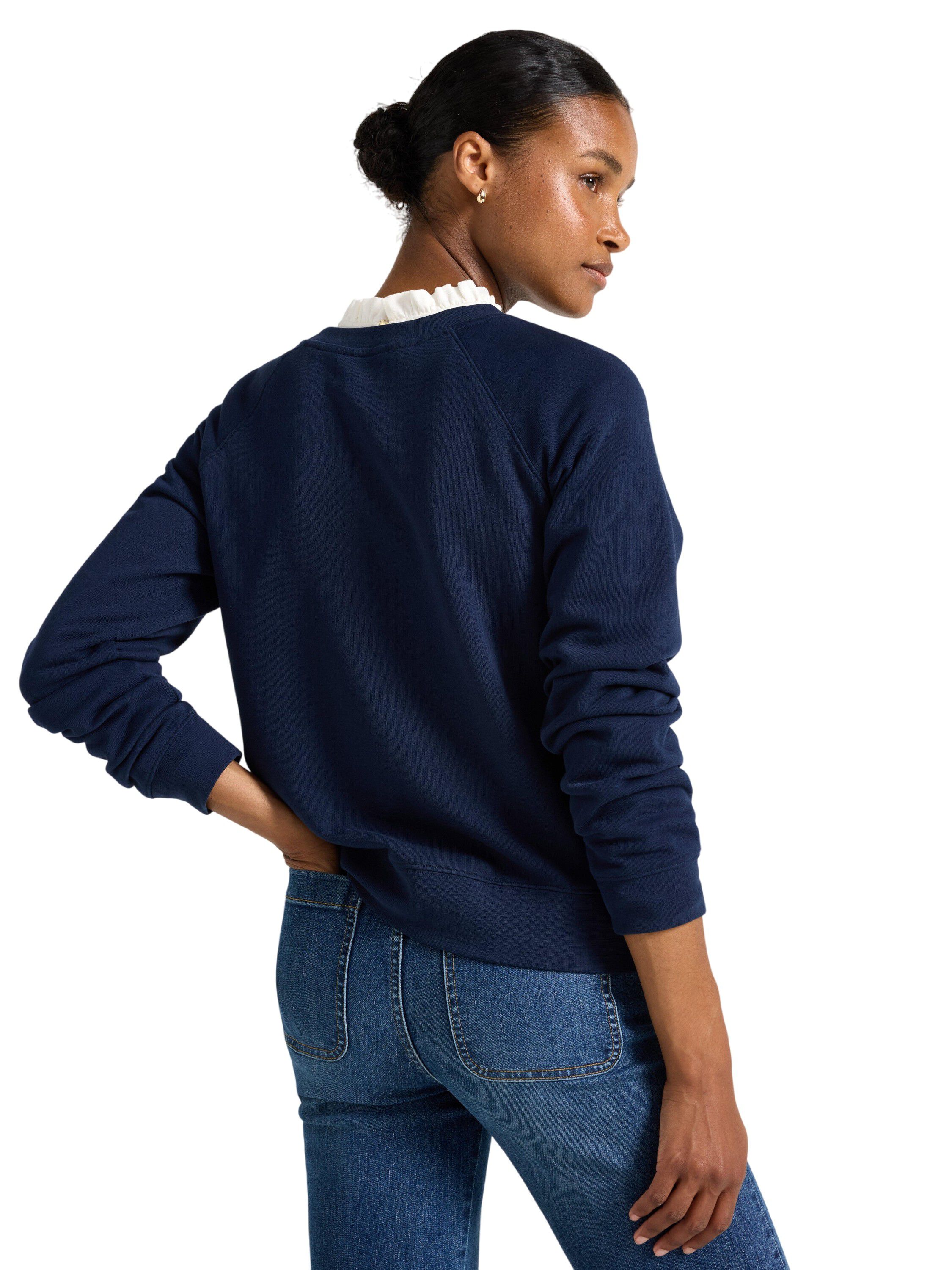 Sweatshirt i mjuk bomull med avslap