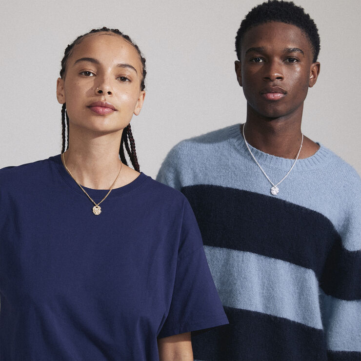 SCOTTIE recycled coin necklace silver-plated