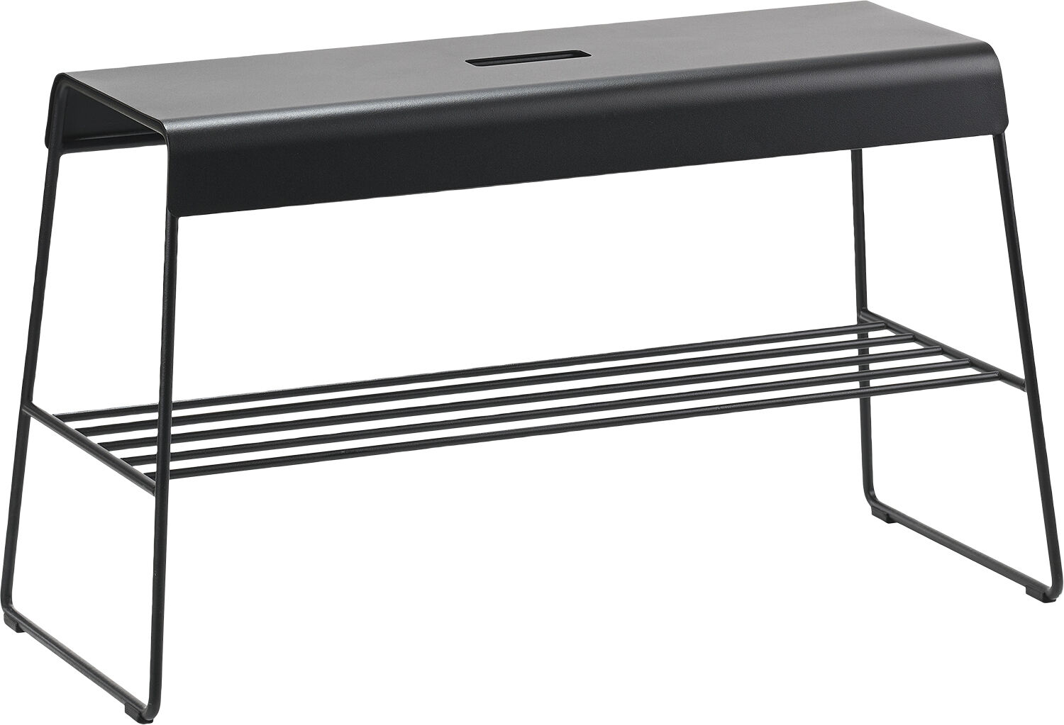 Benk med hylle A-Bench Outdoor Black