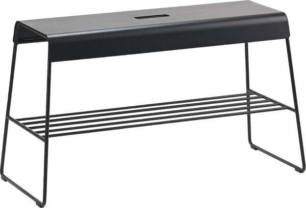 Benk med hylle A-Bench Outdoor Black