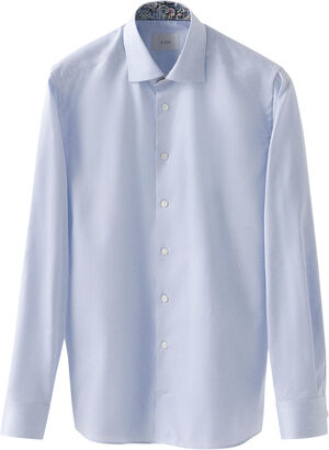 Contemporary Fit Light blue Solid Signature Twill Paisley Effect Shirt