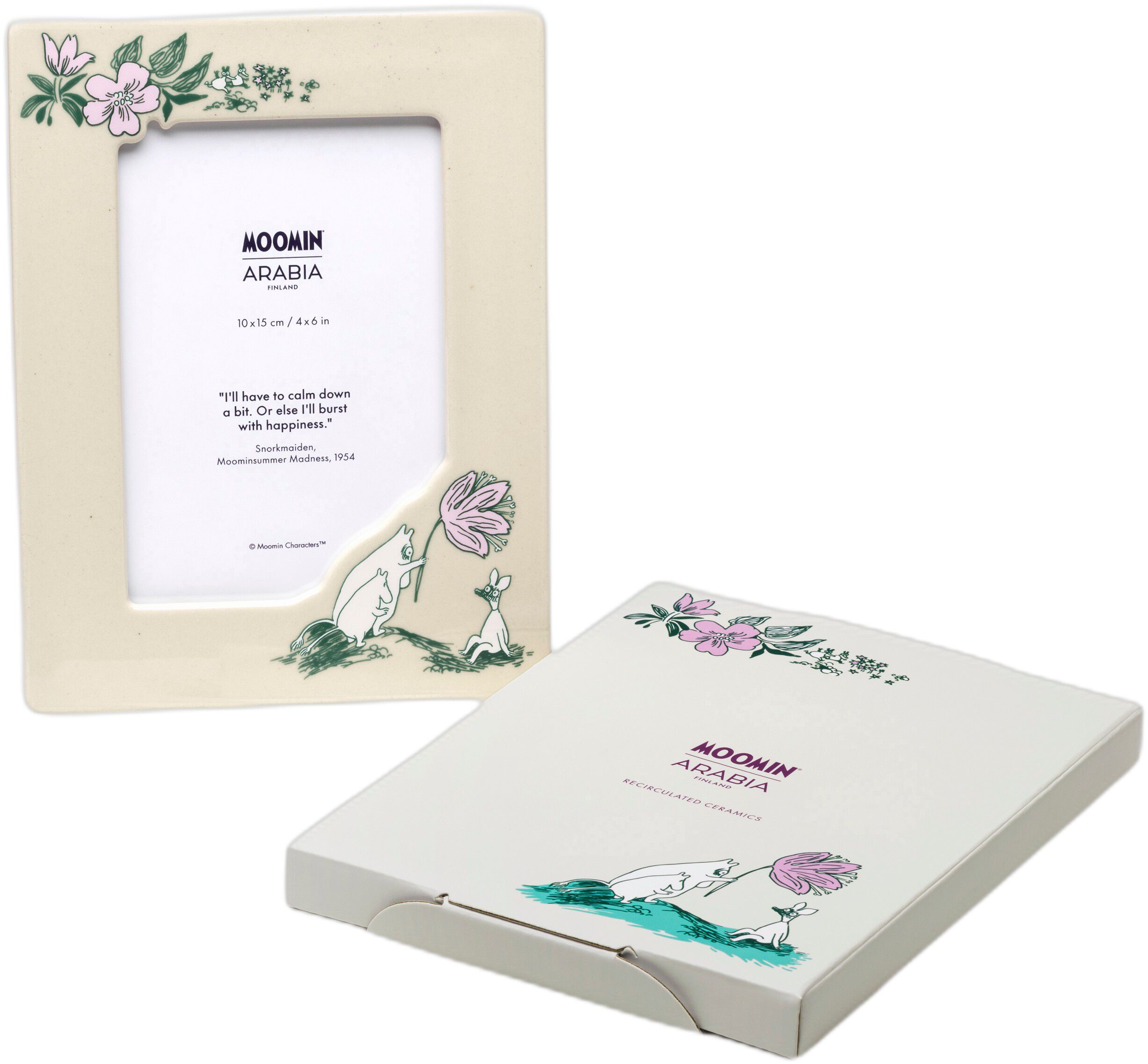 Moomin Arabia 10x15cm billedramme Vildblomst Genanvendt Interi&oslash;r