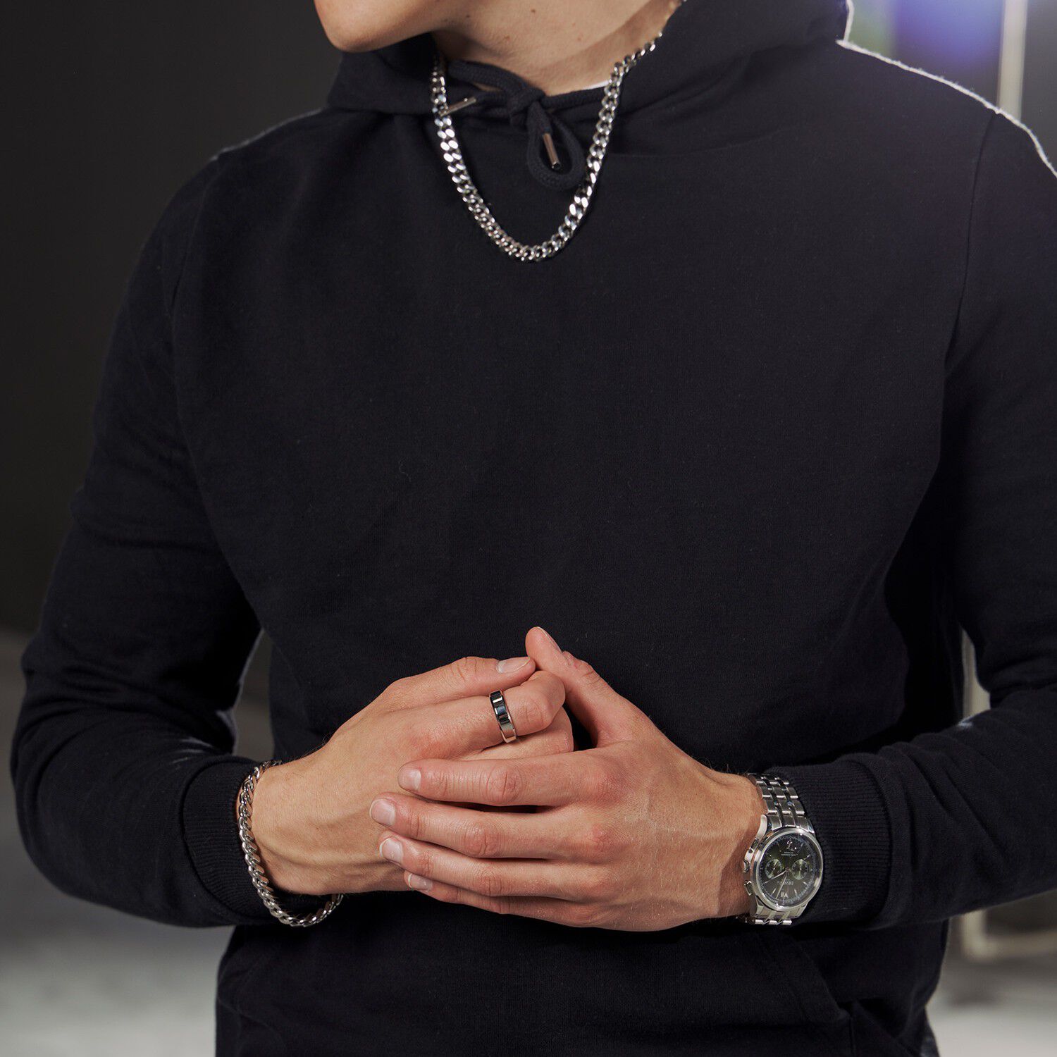 Captena Bulldog Panzer Chain Necklace Stainless Steel DU1001