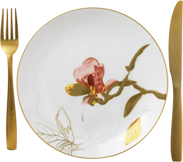 Flora 22 cm. tallerken - Magnolia