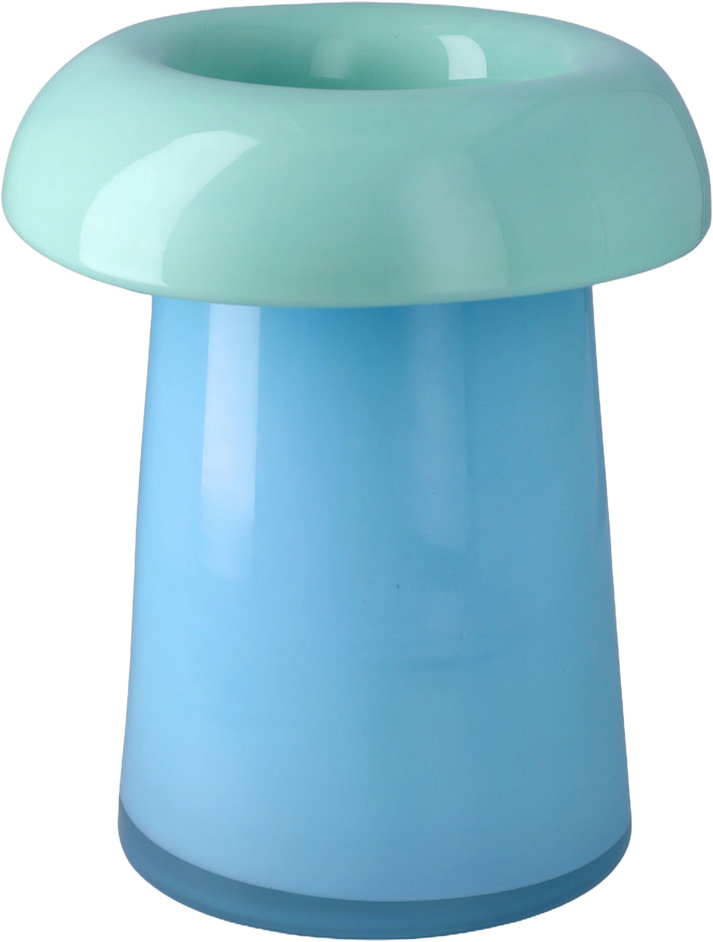 Soma Vase H22. 5 cm lysebl&aring;/aqua