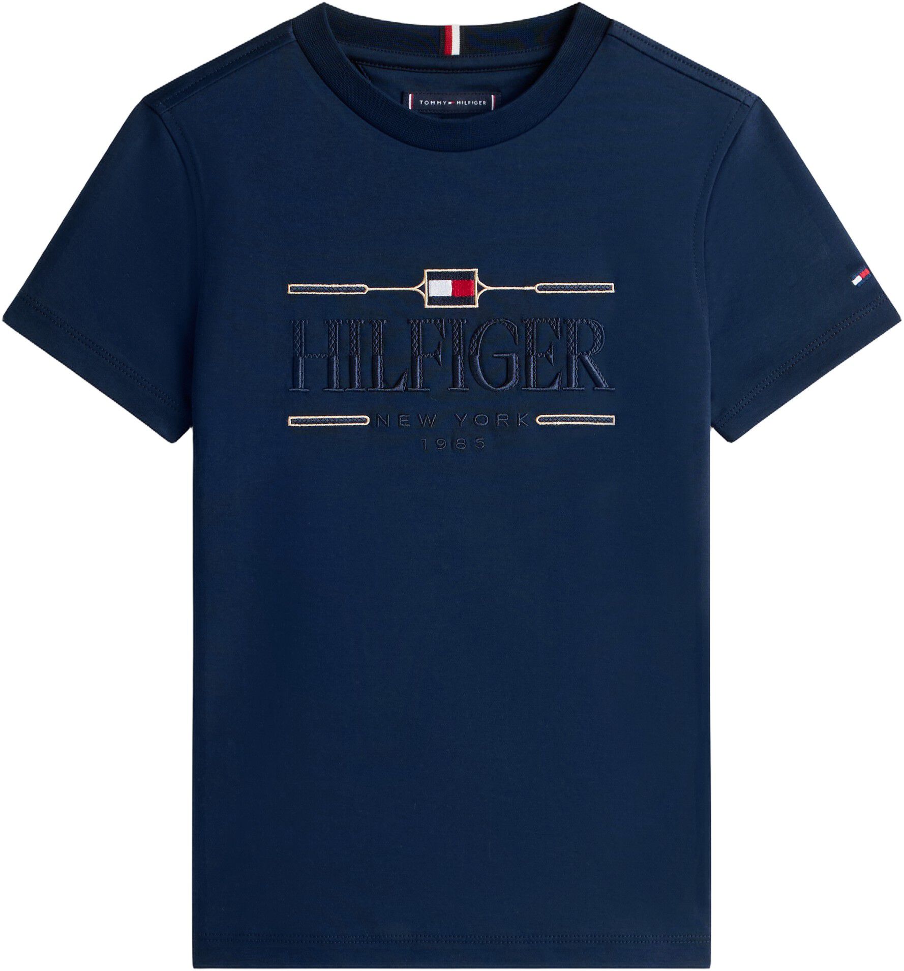 Logo Embroidery Interlock Knit T-Shirt