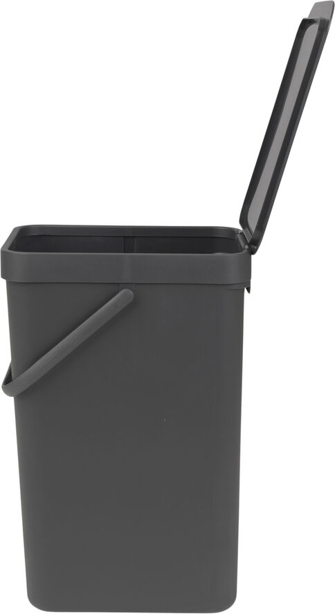 Affaldsspand m/låg sort.kon. 16 ltr