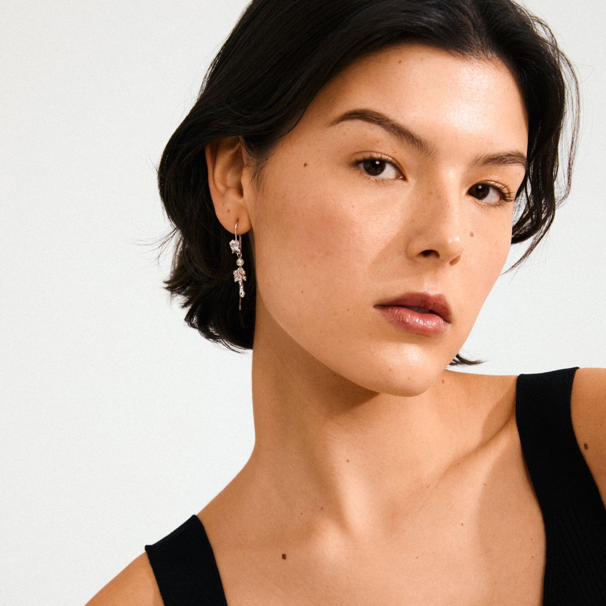 MILO chain earrings silver-plated