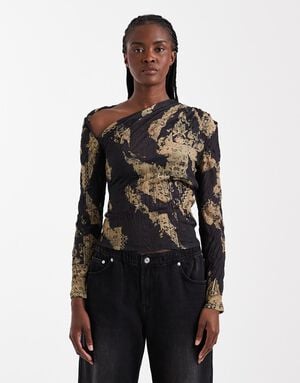 TSBAILY LS CRINKLE MESH TOP JRS