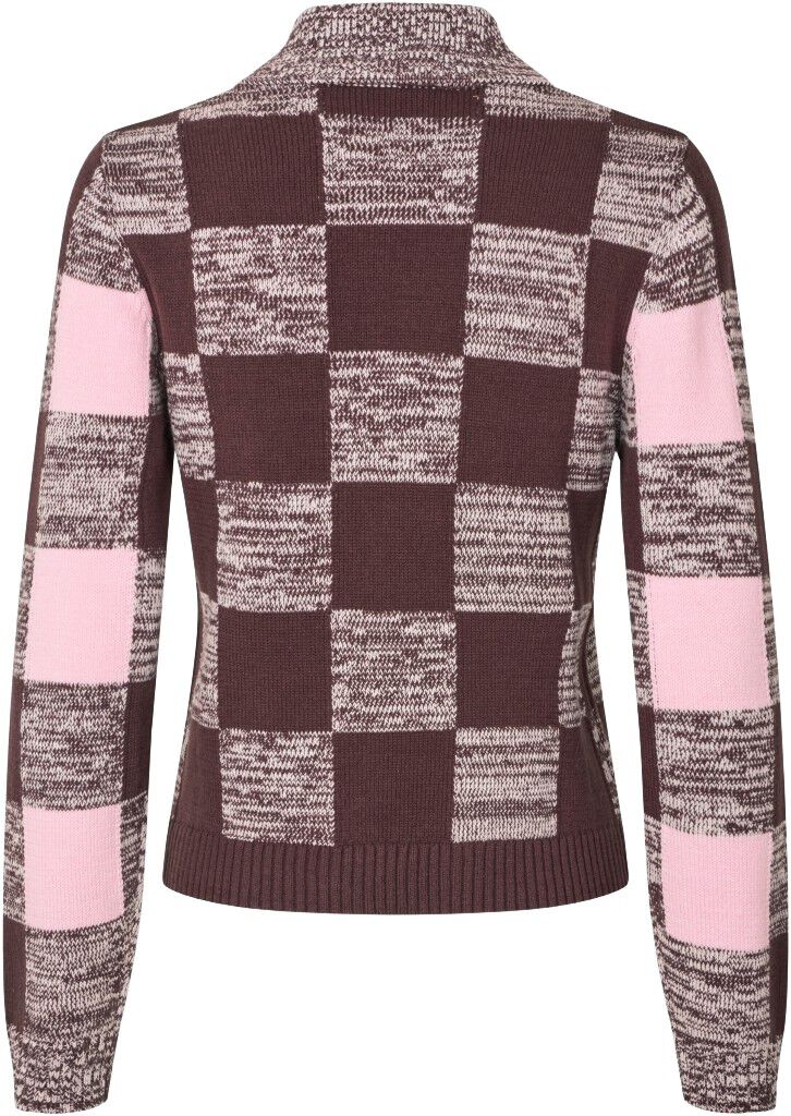 2386 Cotton Mix, Mix Stripe Polo Collar Sweater