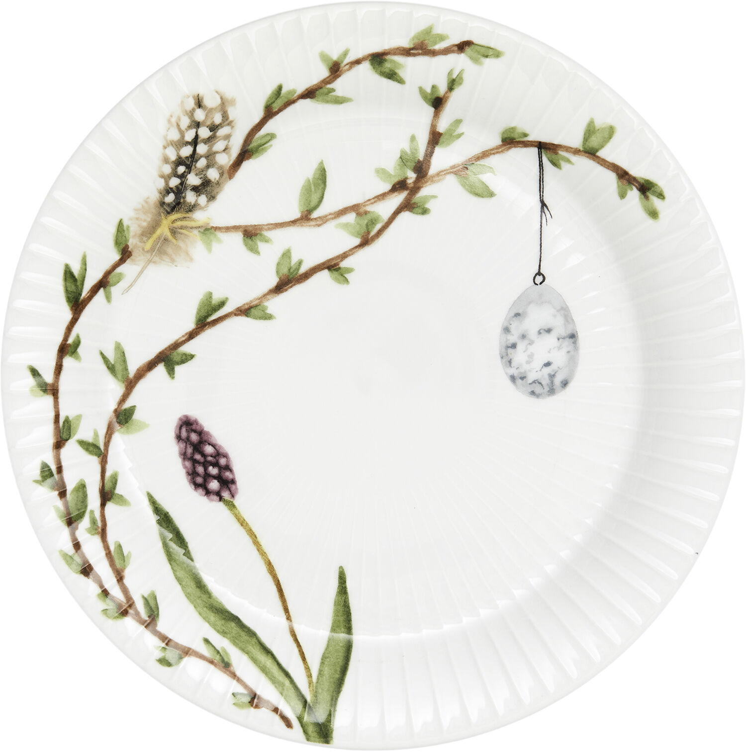 Hammersh&oslash;i Easter Tallerken &Oslash;22 cm hvid med dekoration