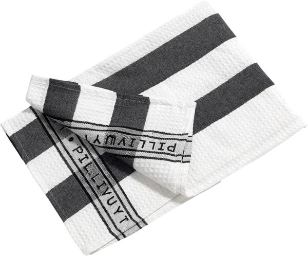 Kjøkkenhåndkle Pillivuyt 90 x 60 cm Sort/hvit brede striper