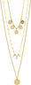GOLD-PLATED LAYERED CAROL NECKLACE, 3-IN-1