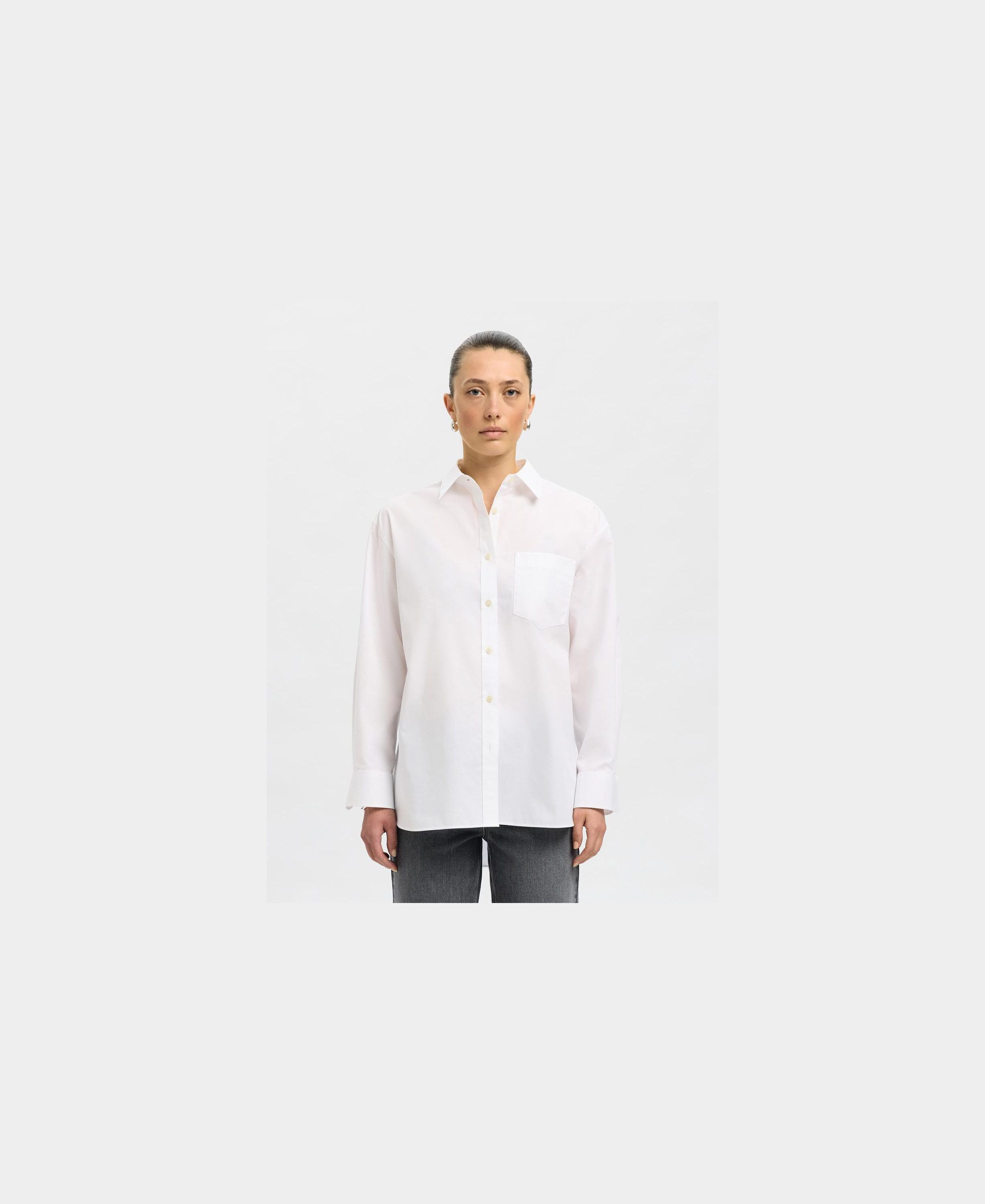 Slfester Ls Oversize Shirt Noos