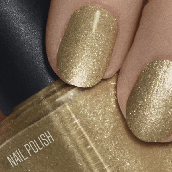 Nail Polish Glitter Gold