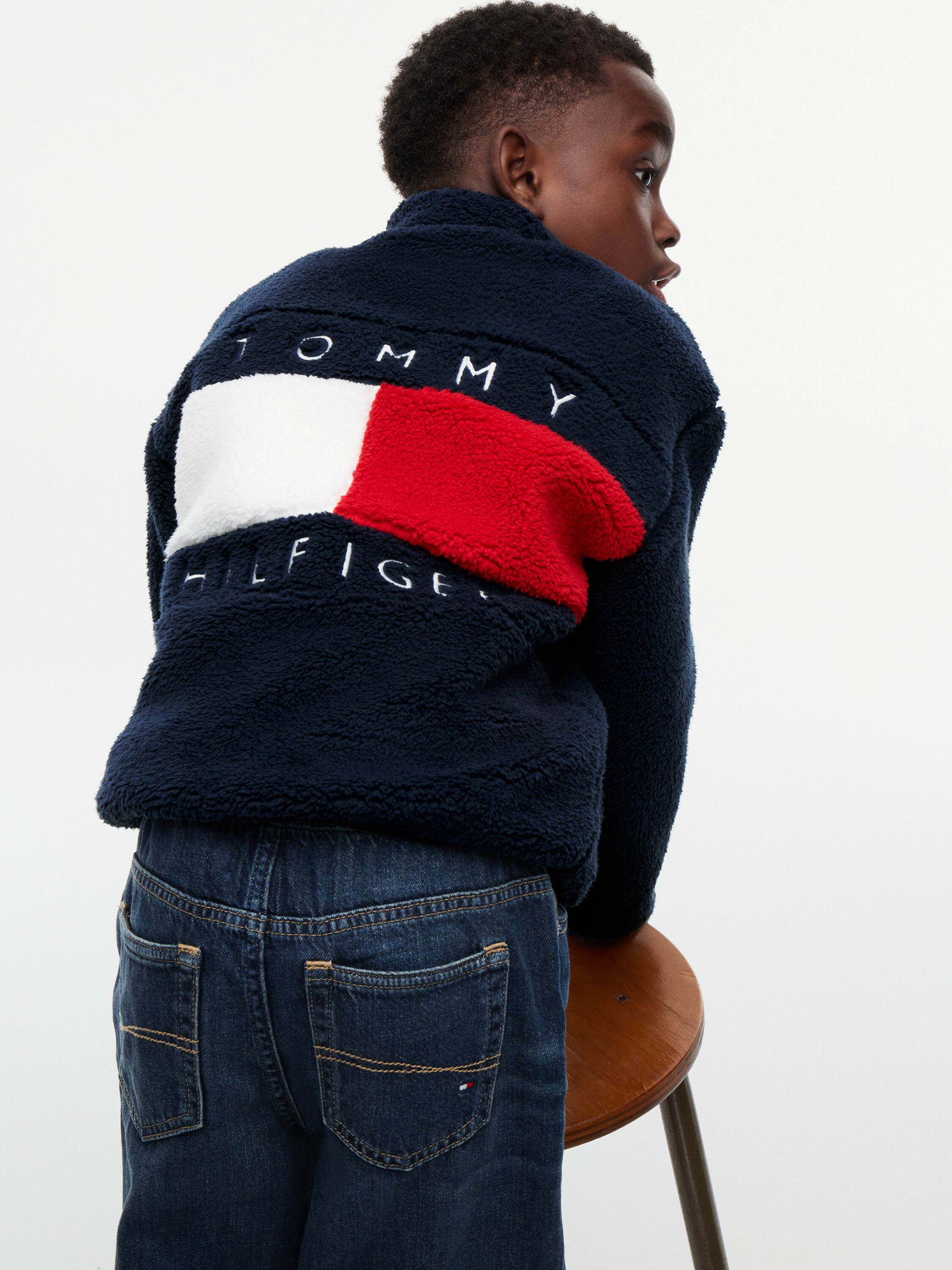 Back Flag Polar Fleece Zip-Thru Sweatshirt