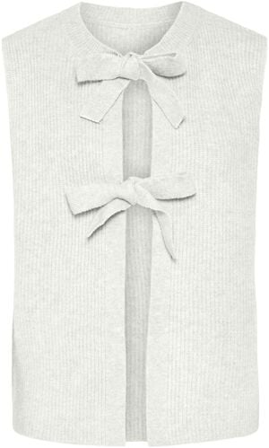 PCSILLY SL REV TIE VEST KNIT NOOS B