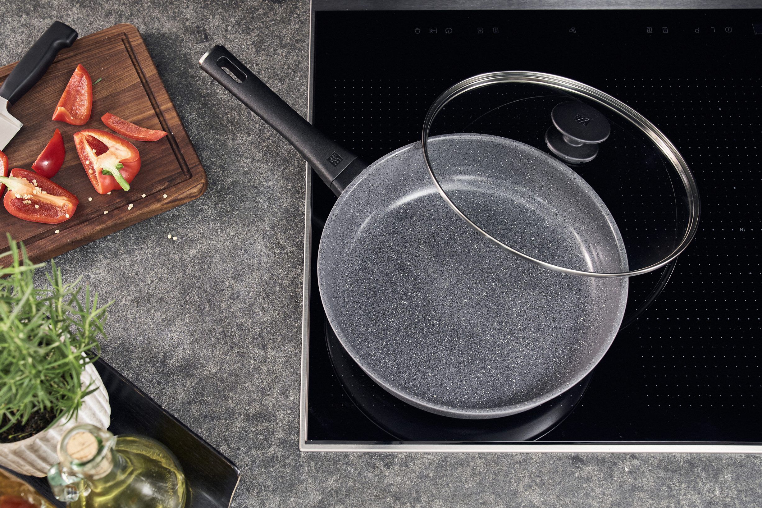 Terreno Plus Ceramic Sautepande, 28 cm, Aluminium, Titanium