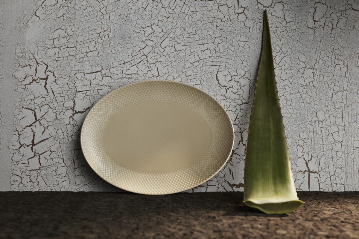 Rhombe Earth Ovalt serveringsfad 35x26. 5 cm marble
