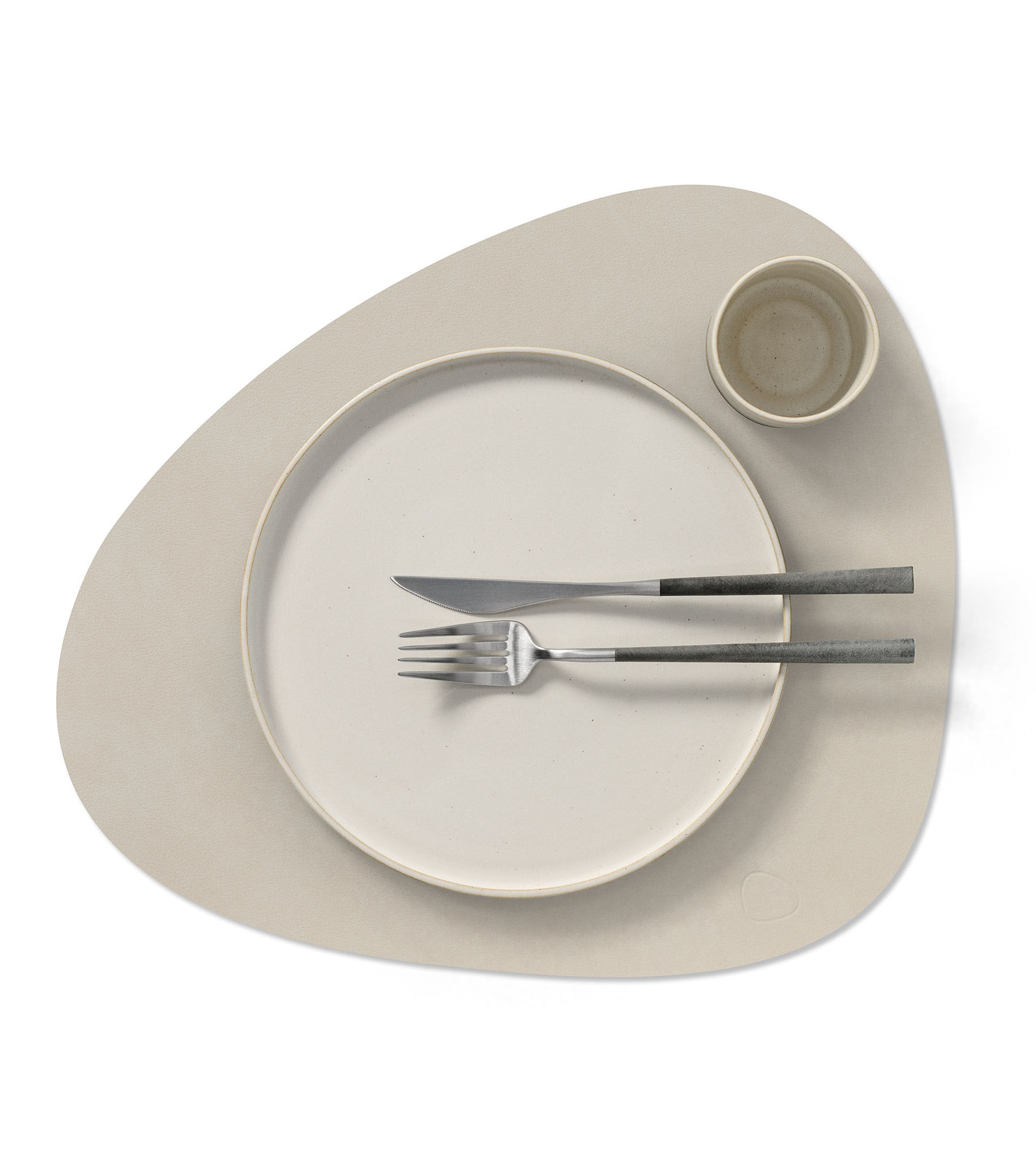 Table Mat Curve L Nupo Oyster White