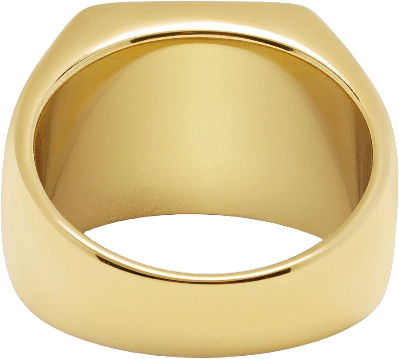 Green Zircon Signet Ring in Gold