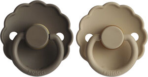 FRIGG Daisy runde sutter i latex 2-pak str. 2 - Croissant/Portobello