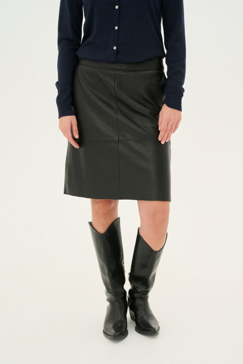 CUberta Leather Skirt