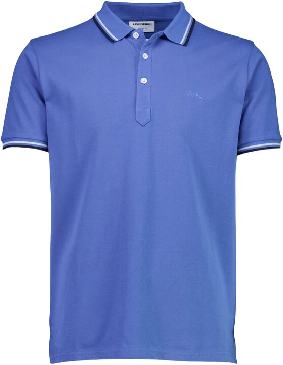 Polo shirt w. contrast piping