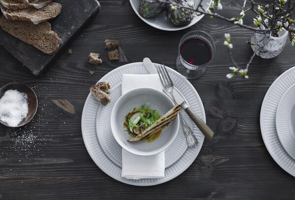 "Tallrik flat Plissé 20 cm Vit"