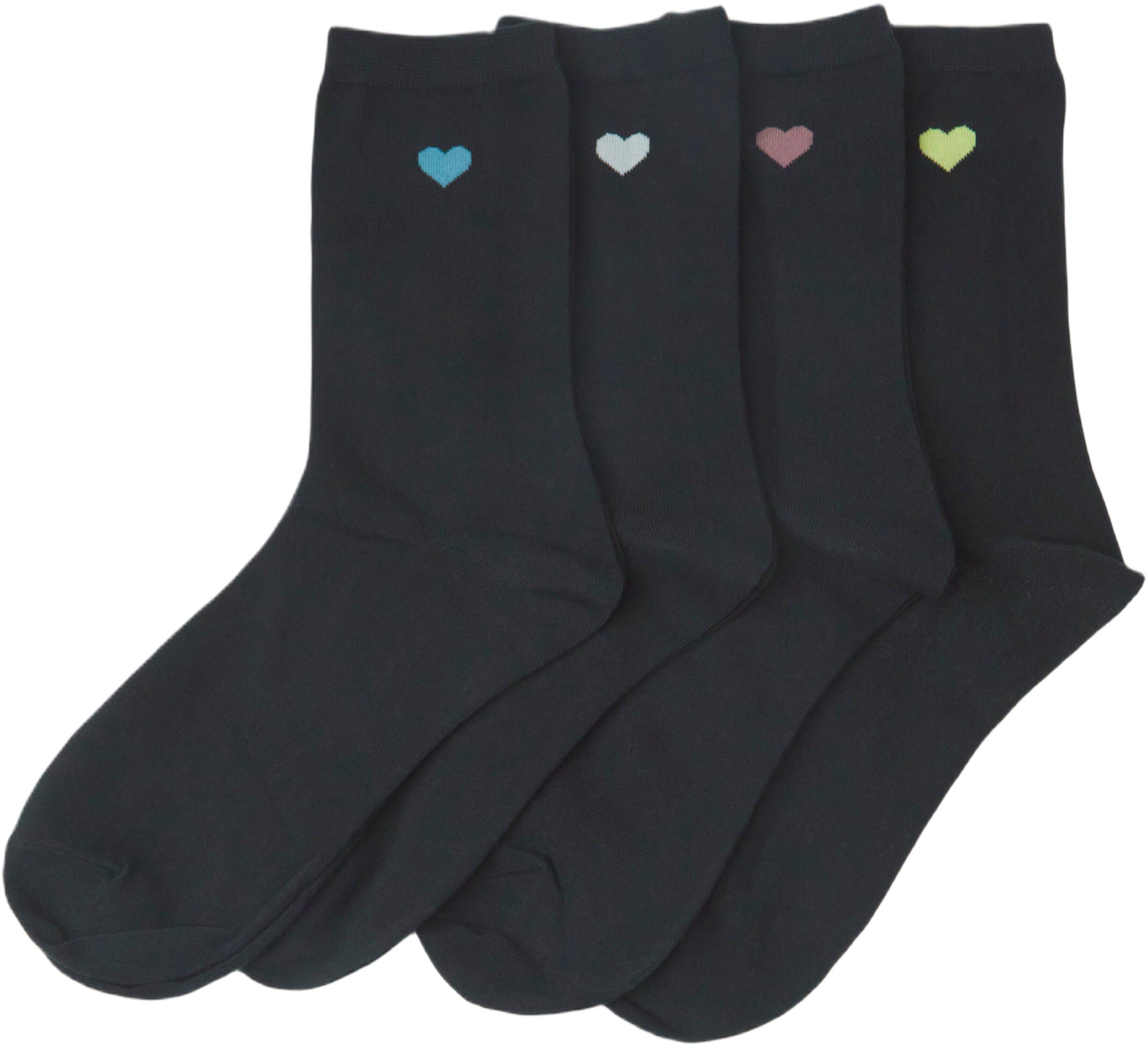 Socks in soft cotton blend with a s