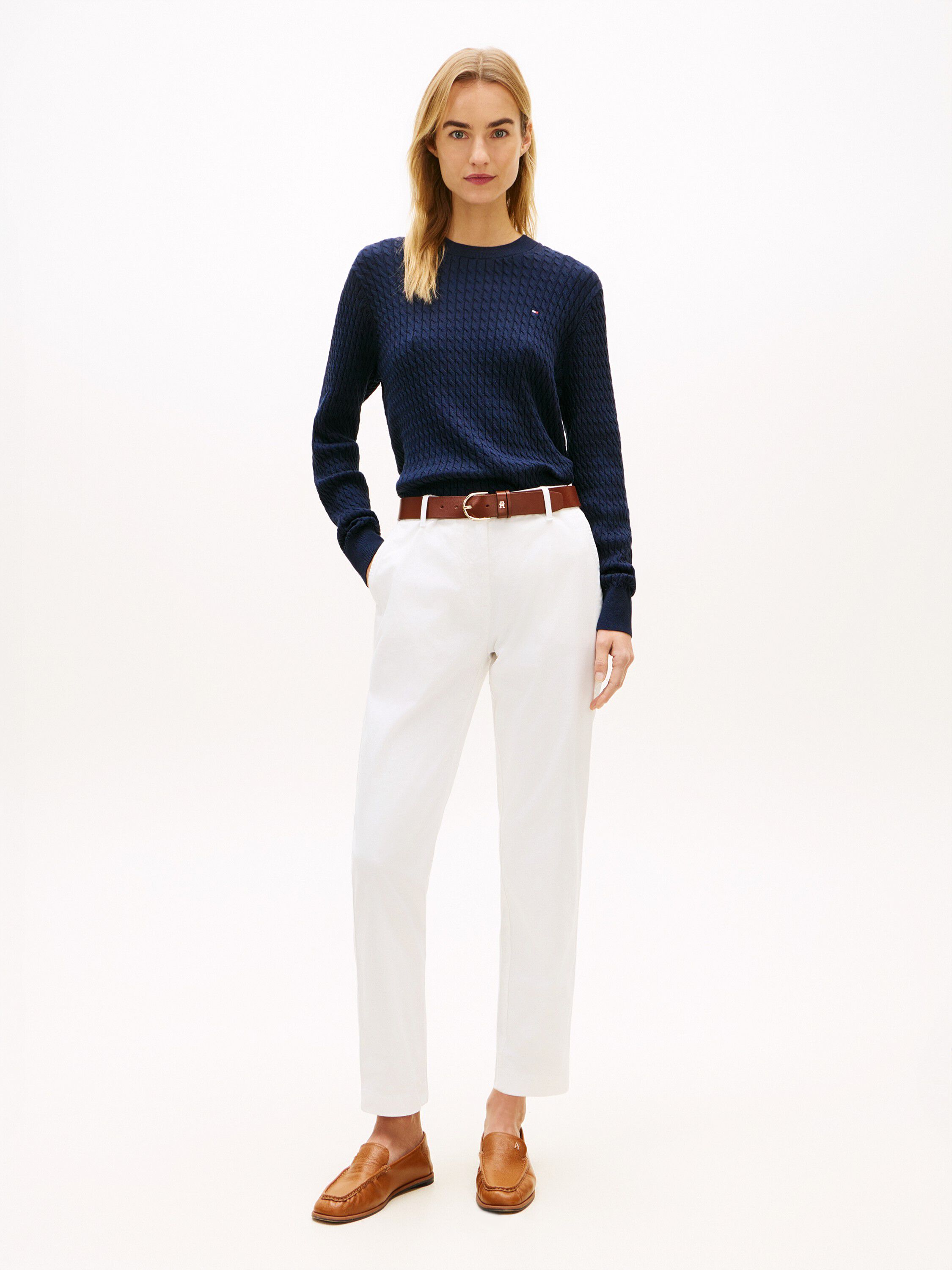 Cable Knit Crew Neck Jumper