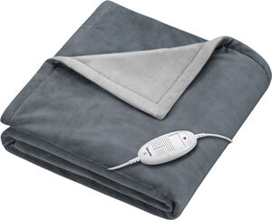 Varmeteppe i grått 180 cm x 130 cm HD 75 DG