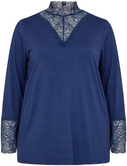 Curvy WA-STELLA 8 Bluse Bl&aring;