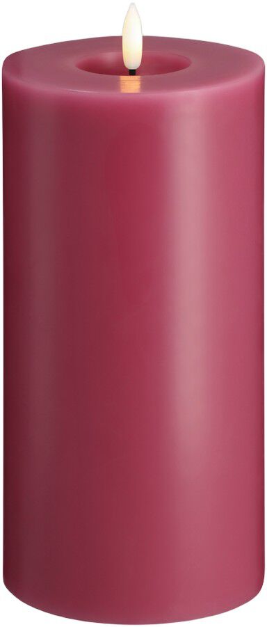 Moods & More - LED Pillar Candles, Silk, Melted, Vintage rose, 99x200