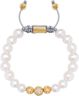 Women's Beaded Bracelet with White Sea Pearl and Gold