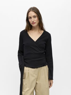 OBJLESLY L/S REG. WRAP TOP E TNE 26